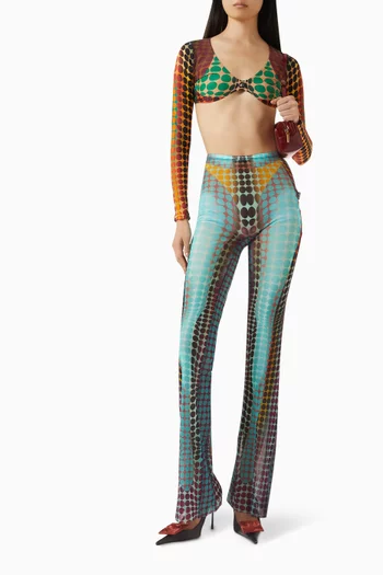 Re-edition Flared Pants in Tulle