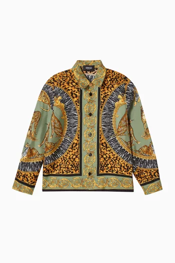Wild Cats Shirt in Silk-twill