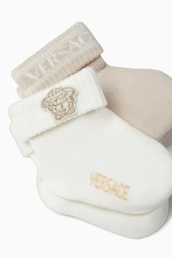 طقم جوارب بشعار ميدوسا، قطعتان 