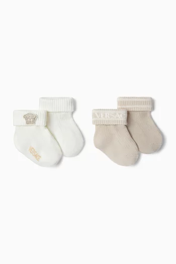 طقم جوارب بشعار ميدوسا، قطعتان 