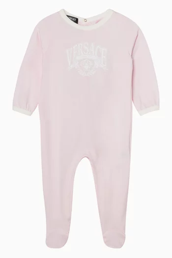 Varsity Print Sleepsuit in Cotton
