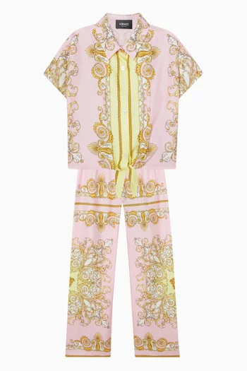 قميص بنقشة باروكو حرير