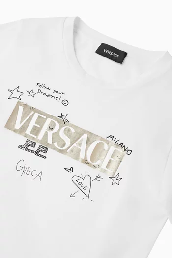 Doodle Logo-print T-shirt in Cotton-jersey