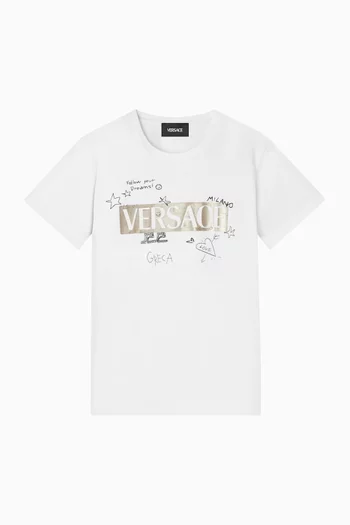 Doodle Logo-print T-shirt in Cotton-jersey