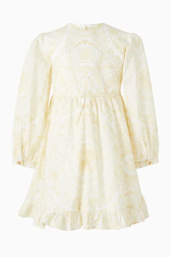 فستان 92 بنقشة باروكية قطن بوبلين