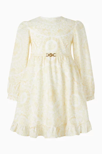 فستان 92 بنقشة باروكية قطن بوبلين