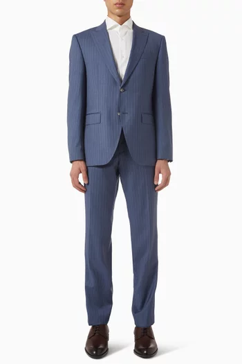 Striped 2-piece Suit in Virgin Wool