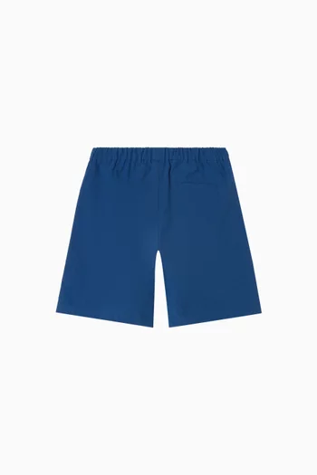 Logo-patch Dyed Shorts in Cotton