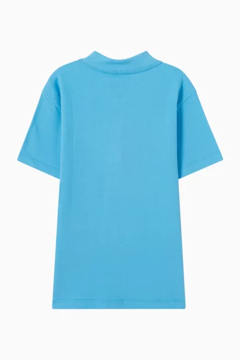 تي شيرت بولو مطرز قطن بيكيه