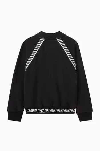 جاكيت مطرز بشعار ميدوسا صوف قطني