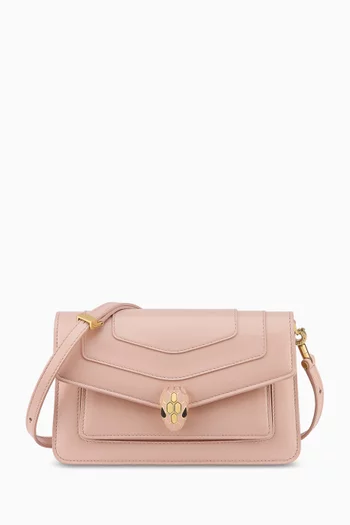 Serpenti Forever East-west Shoulder Bag in Leather