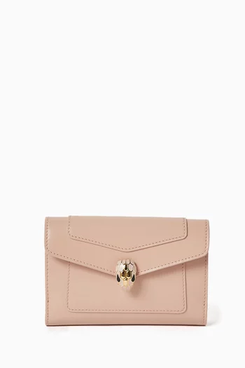 Serpenti Forever Compact Wallet in Leather