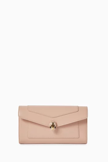 Large Serpenti Forever Wallet in Leather