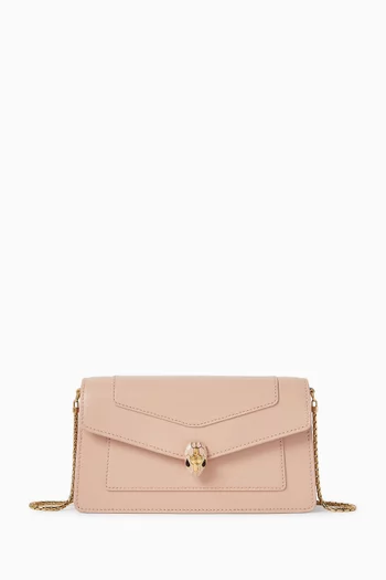 Serpenti Forever Pochette Bag in Leather