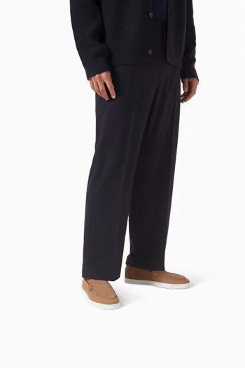 Moonboat Loafers in Reversed Nubuck Leather