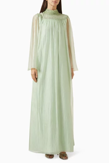 A-line Embellished Kaftan in Organza
