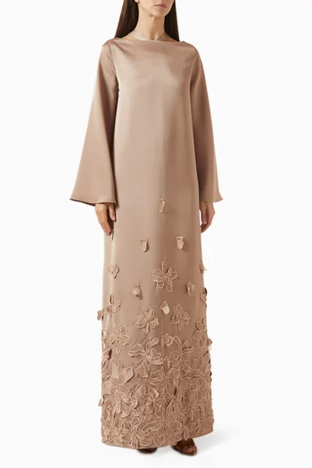 3D Floral Appliqué Kaftan