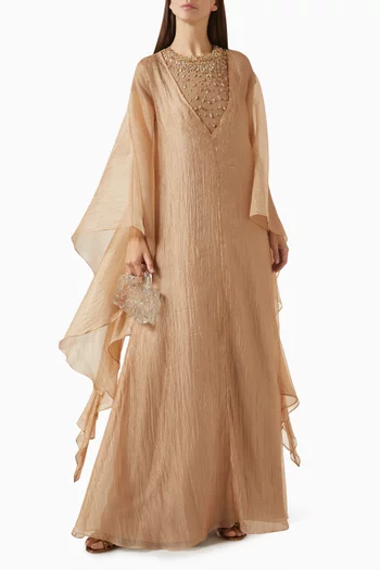 Beaded Draped Kaftan