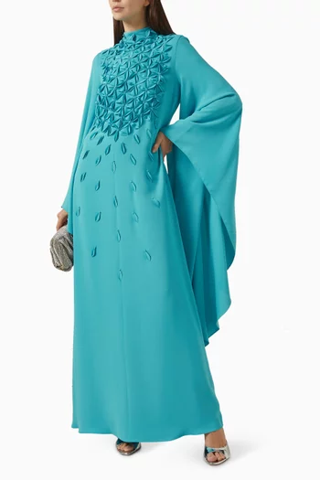 Floral-appliqué Kaftan