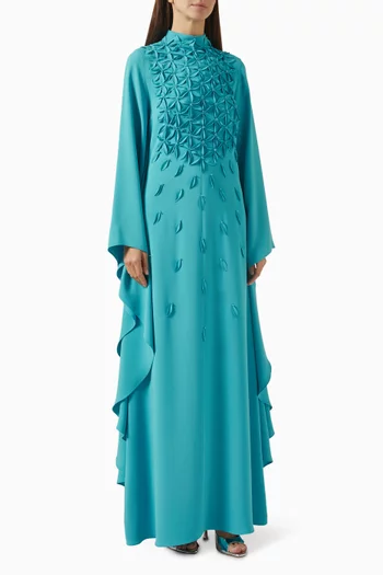 Floral-appliqué Kaftan