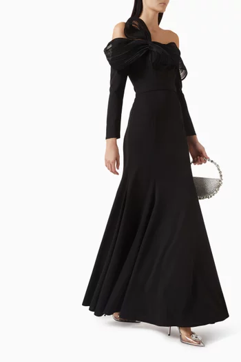 Bow Off-shoulder Dress