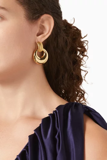 1980s Door Knocker Clip-on Earrings