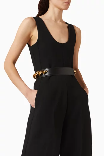 Thin Hoop Belt in Leather