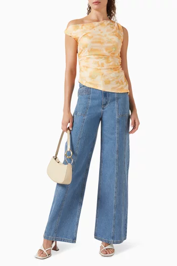 Clair One-shoulder Top in Mesh