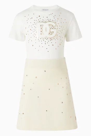 Metallic Dots Logo T-shirt in Cotton