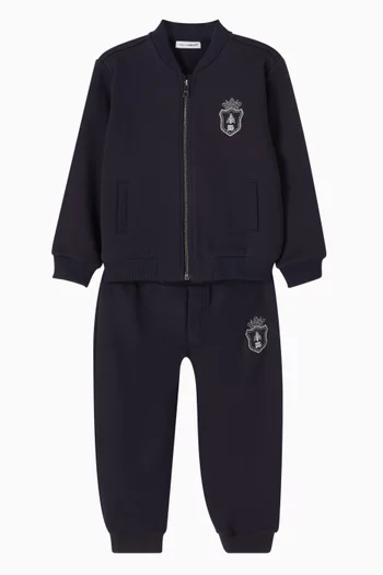 سويت شيرت بسحاب ورقعة شعار الماركة قطن جيرسيه