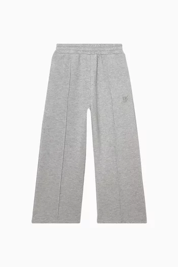 Logo Wide-leg Sweatpants in Cotton