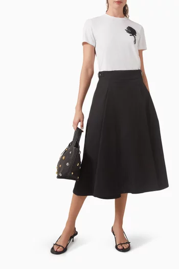 Embroidered T-shirt in Cotton