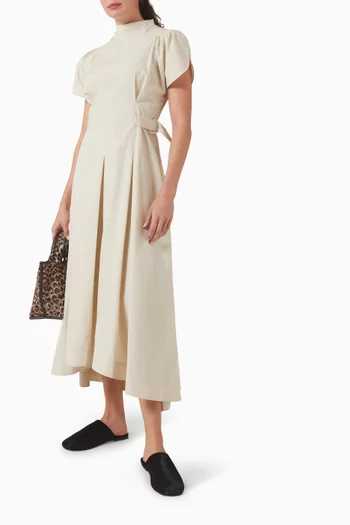 Tulip Tie-waist Dress in Poplin