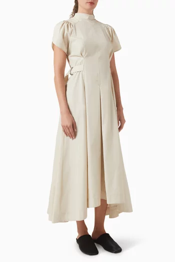 Tulip Tie-waist Dress in Poplin