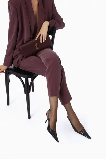 Babylone Breteuil Slingback Pumps in Smooth Leather