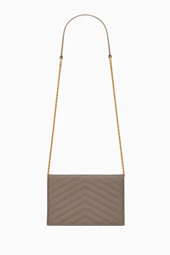 Cassandre Envelope Chain Wallet in Leather