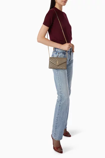 Cassandre Envelope Chain Wallet in Leather