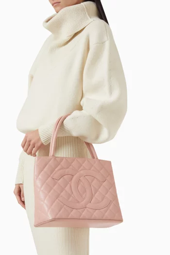 2000s Medallion Tote Bag in Caviar Leather