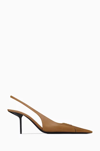 Babylone Breteuil Slingback Pumps in Smooth Leather
