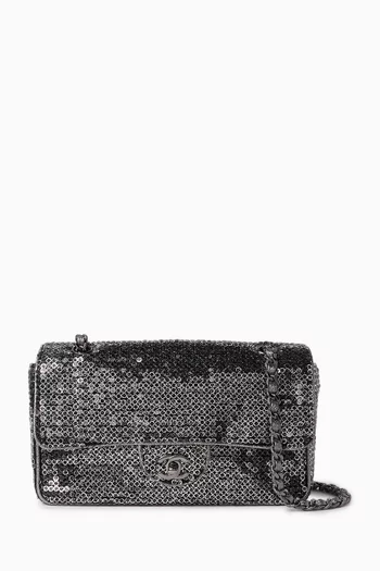 2000s Sequin Single Flap Shoulder Bag