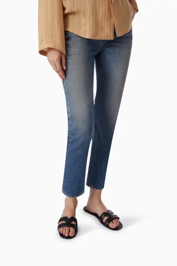 Mabrouka Slides in Smooth Leather