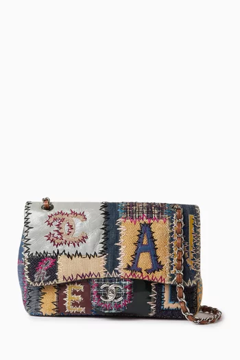 حقيبة كتف جامبو بغطاء قلاب ورقعات من عقد 2010