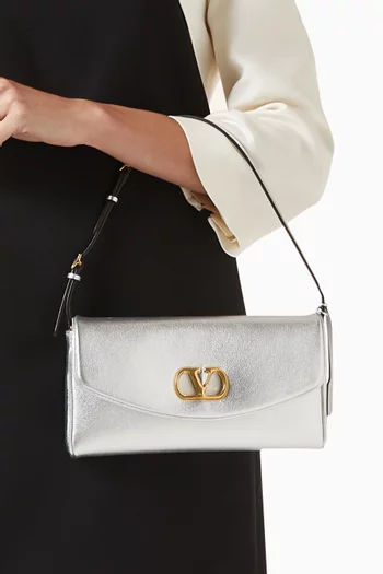 Small DeVain Shoulder Bag in Laminated Nappa Leather