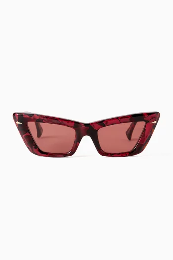 x Alemais Lucia Cat-eye Sunglasses in Acetate