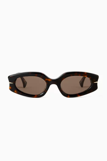 x Alemais Lunar Oval Sunglasses in Acetate