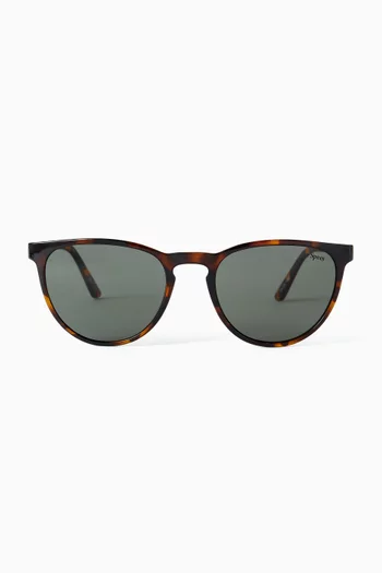 Invincible Round Sunglasses in Polymer