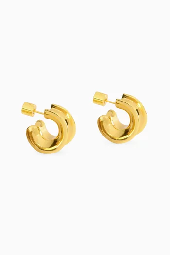 Chloe Hoop Earrings in 24kt Gold-plated Brass