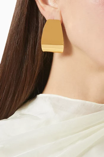 Selene Reflective Earrings in 24kt Gold-plated Brass