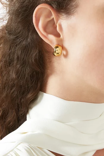 Azur Everyday Hoop Earrings in 24kt Gold-plated Brass
