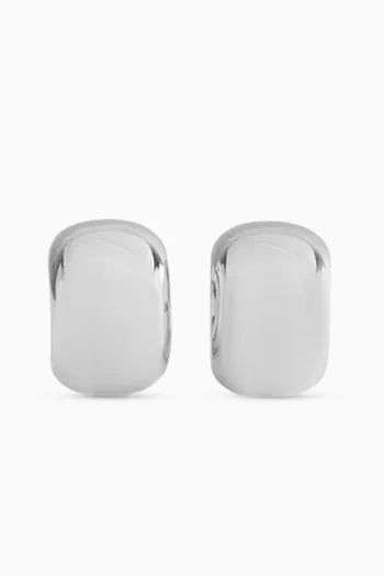 Azur Everyday Hoop Earrings in Silver-plated Brass